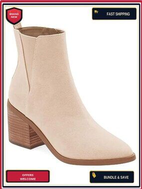 Women's Pointed Toe Ankle Booties Chunky Block Heel Side Zipper Chelsea Boots